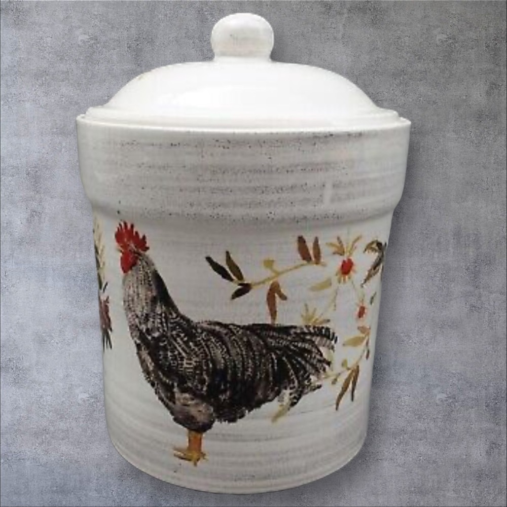 Williams Sonoma Italy Rooster Francais 2008 By Marc Lacaze Small Canister 7 3/4" - Picture 3 of 13